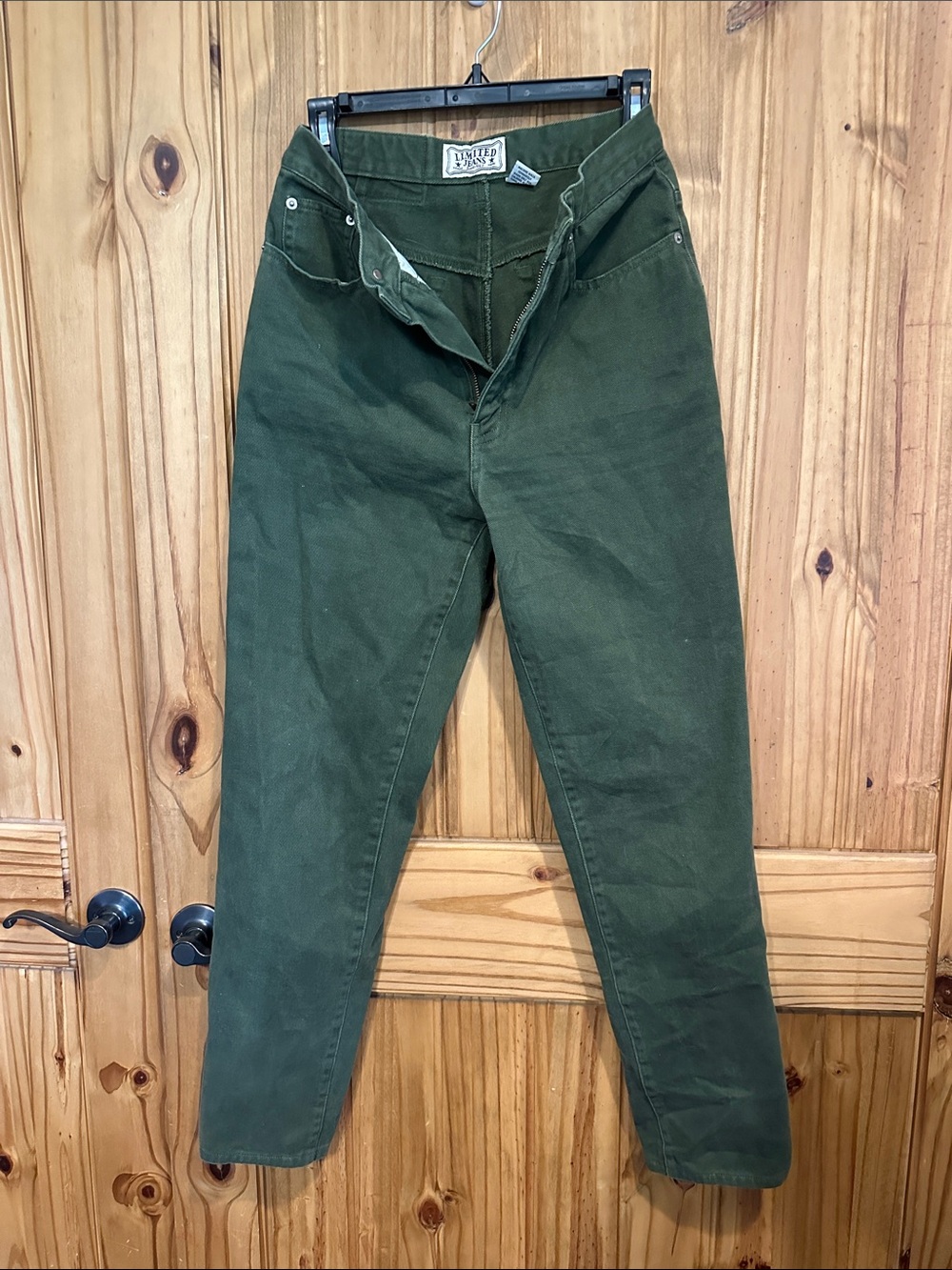 The Limited Olive Green Slim Straight Jeans
